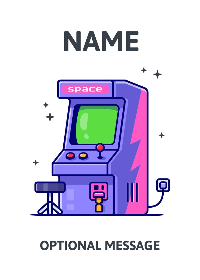 Arcade Machine Greetings Card