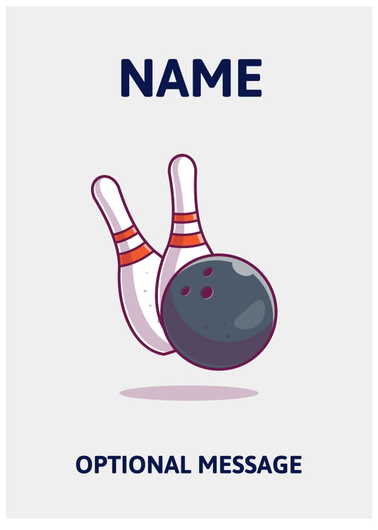 Bowling Greetings Card