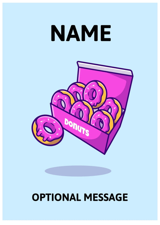 Box of Donuts Greetings Card