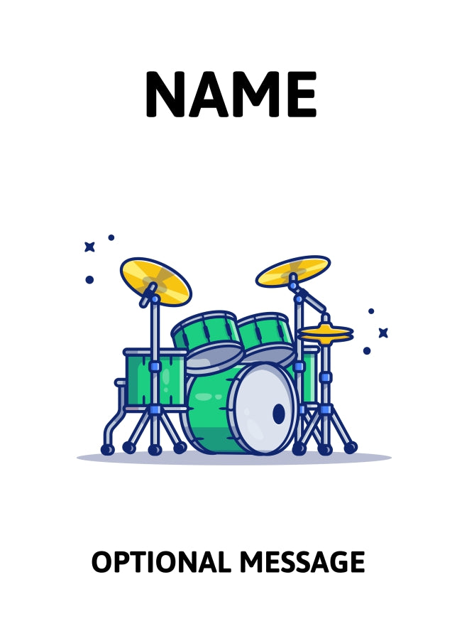 Drum Kit Greetings Card