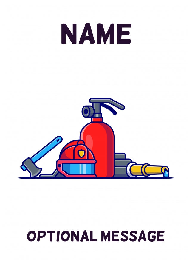 Firefighting Equipment Greetings Card