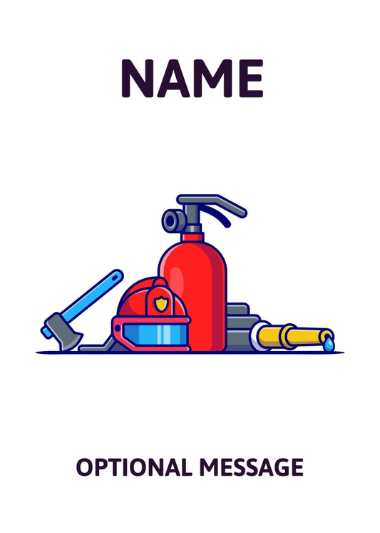 Firefighting Equipment Greetings Card