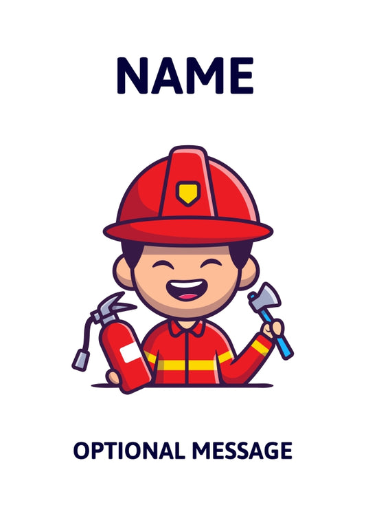 Firefighter Greetings Card