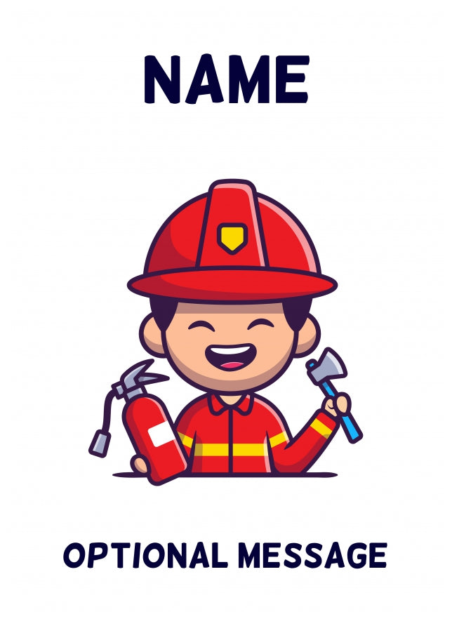 Firefighter Greetings Card