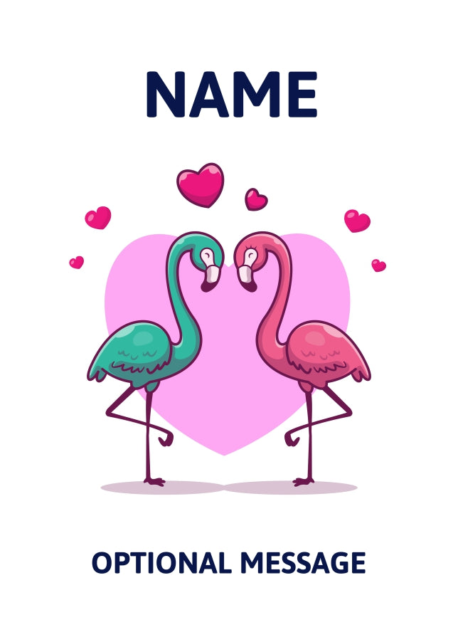 Love Flamingos Greetings Card