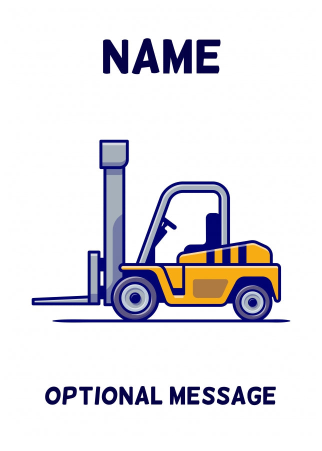 Forklift Truck Greetings Card