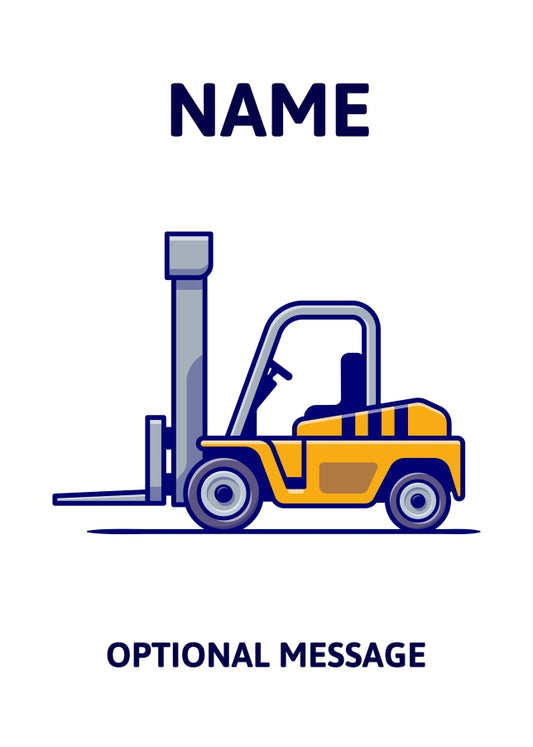 Forklift Truck Greetings Card