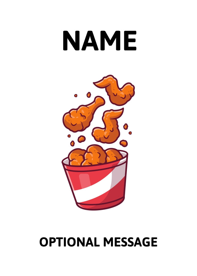 Fried Chicken Greetings Card