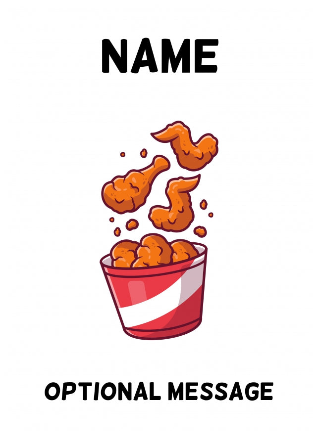 Fried Chicken Greetings Card