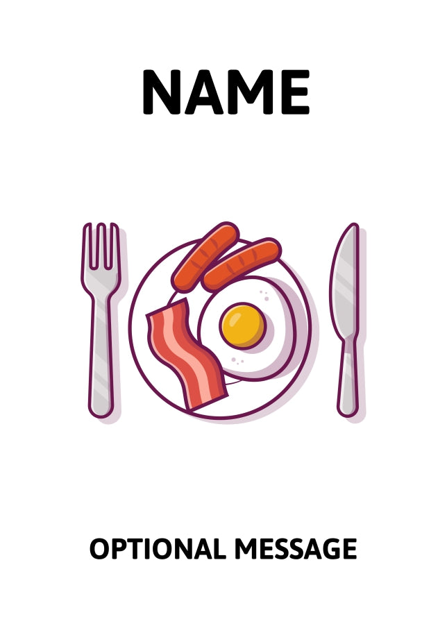 Full English Breakfast Greetings Card