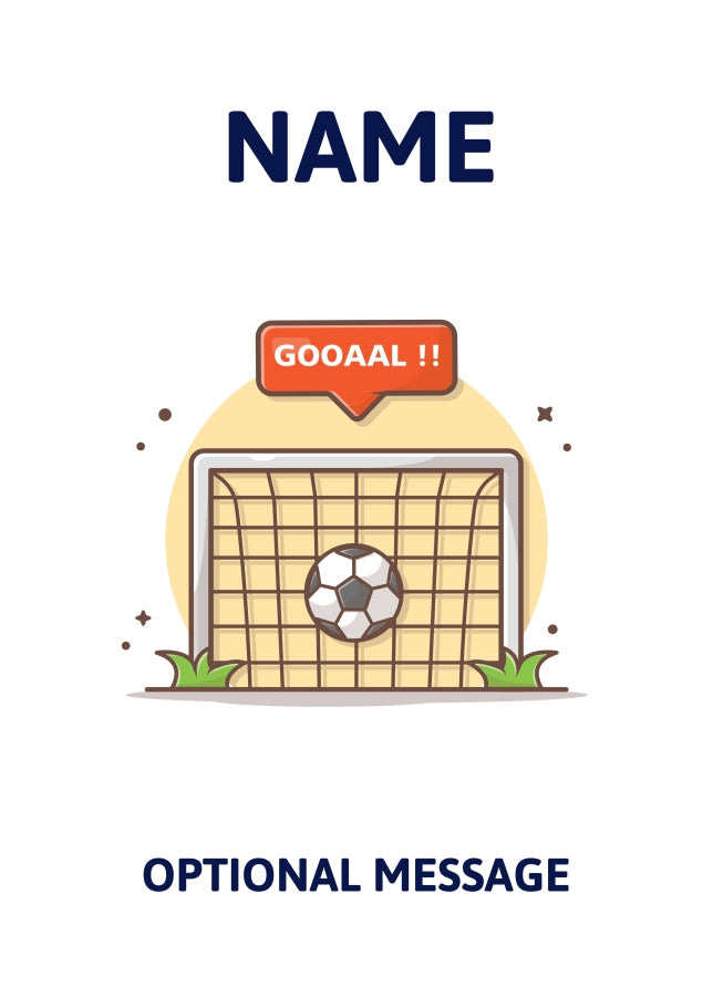 Football Goal Greetings Card