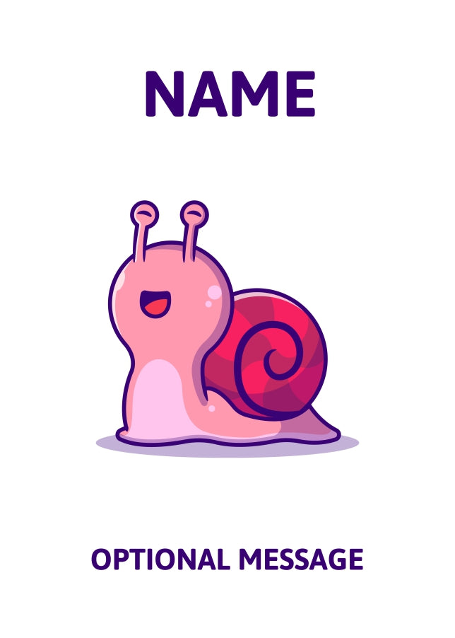 Happy Snail Greetings Card