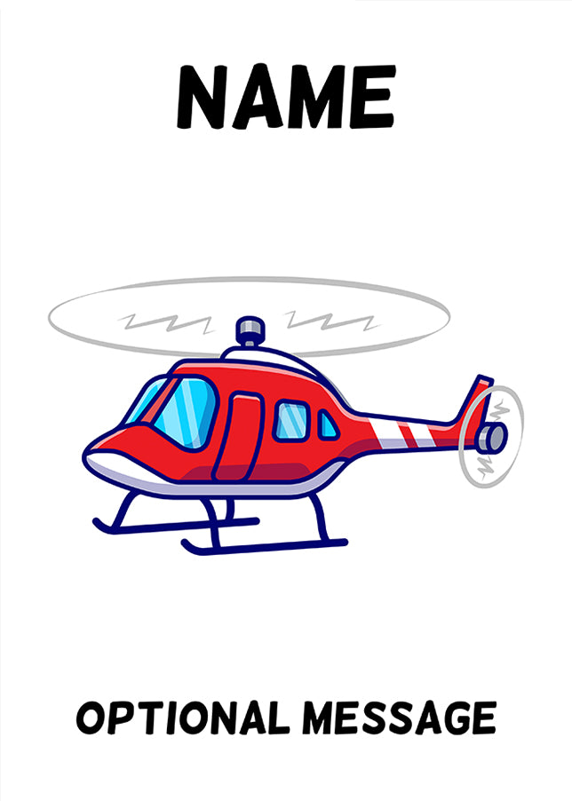 Helecopter Greetings Card