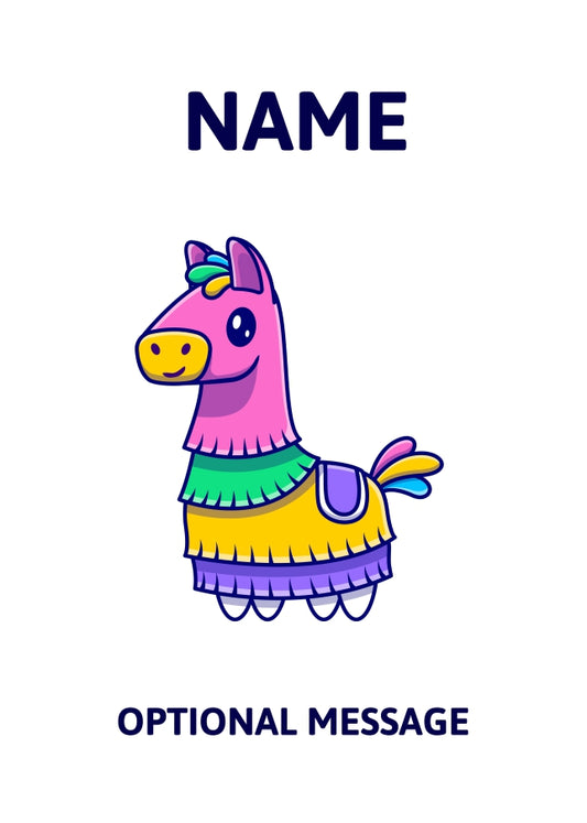 Horse Pinata Greetings Card