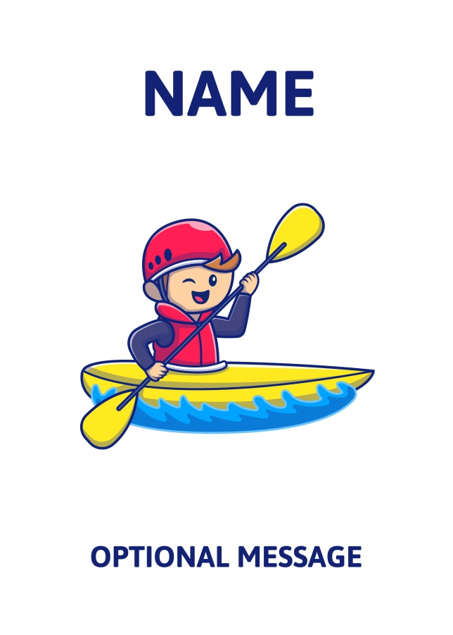 Kayaking Greetings Card