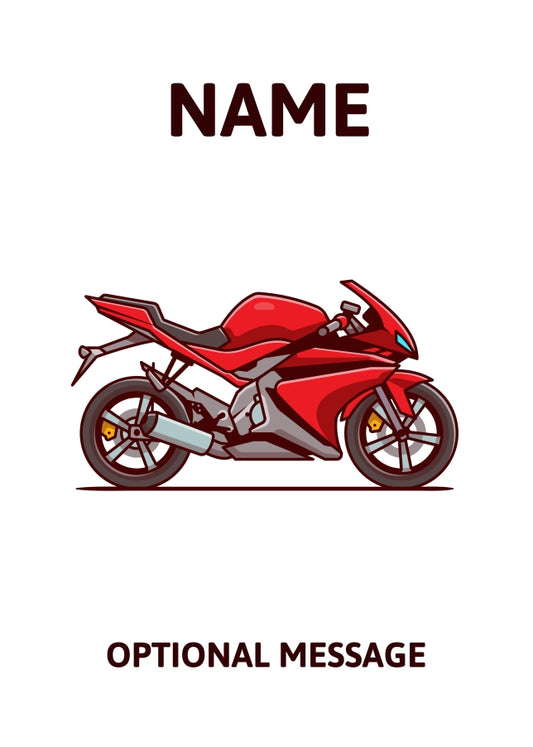 Motorbike Greetings Card