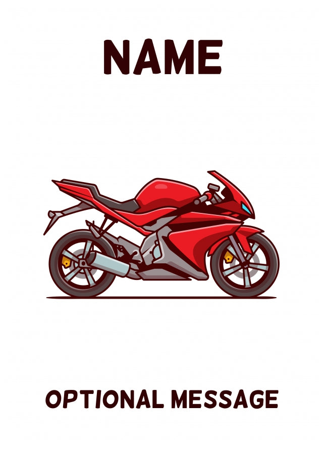 Motorbike Greetings Card