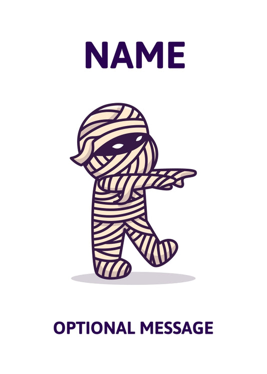 Halloween Mummy Greetings Card