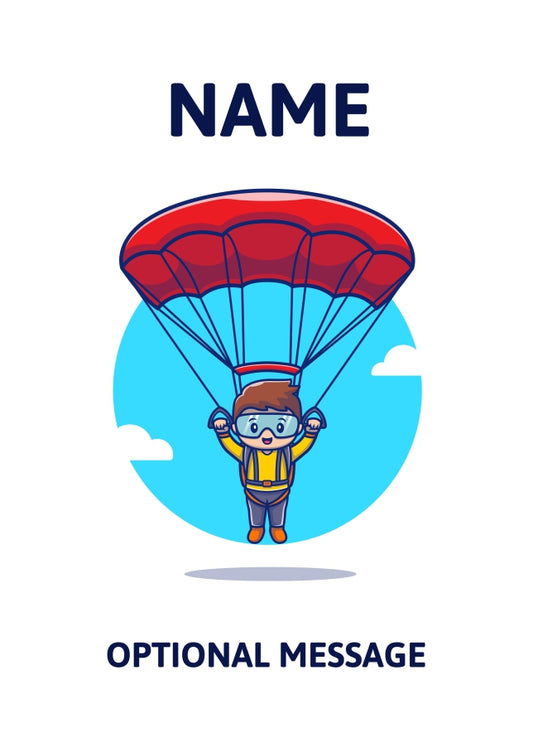 Parachuting Greetings Card