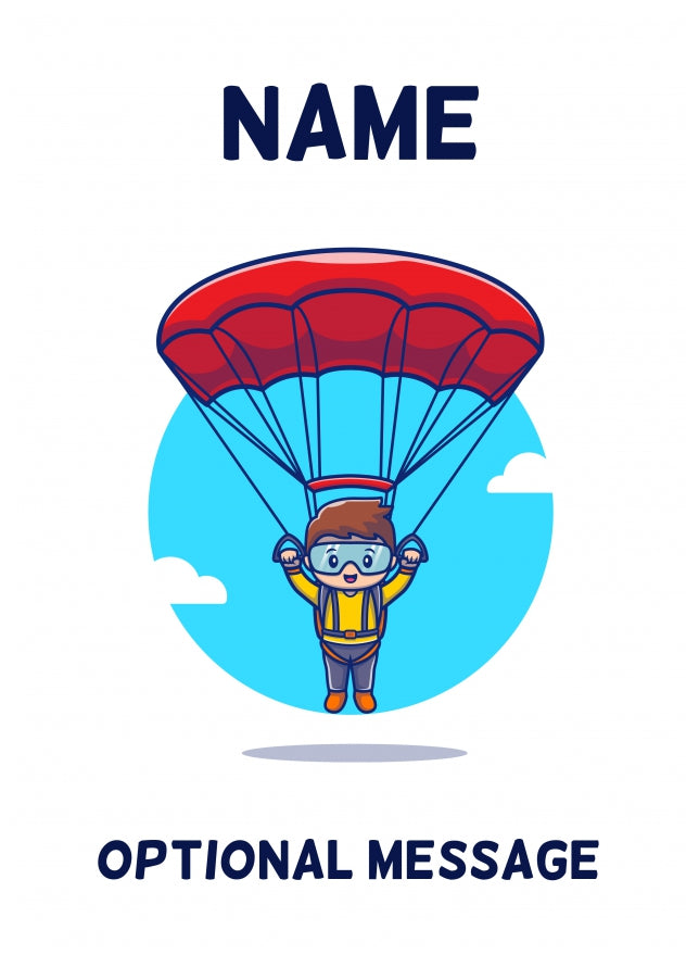 Parachuting Greetings Card