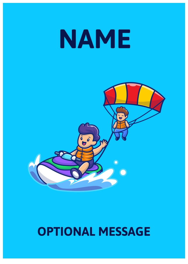 Parasailing Greetings Card