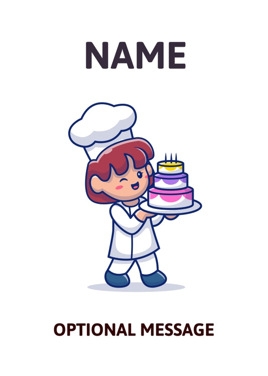 Pastry Chef Greetings Card