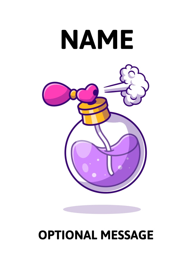 Perfume Bottle Greetings Card