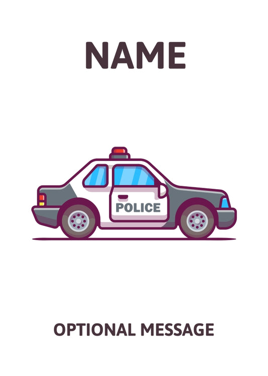 Police Car Greetings Card