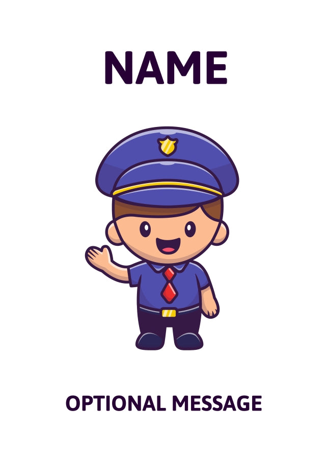 Policeman Greetings Card