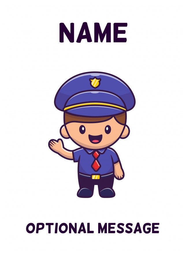 Policeman Greetings Card