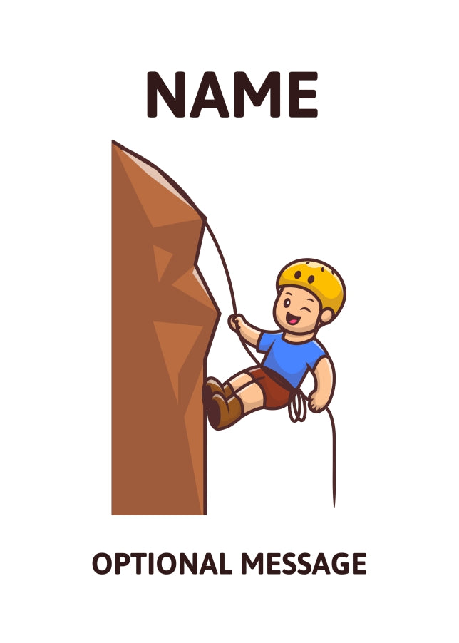 Rock Climbing Greetings Card