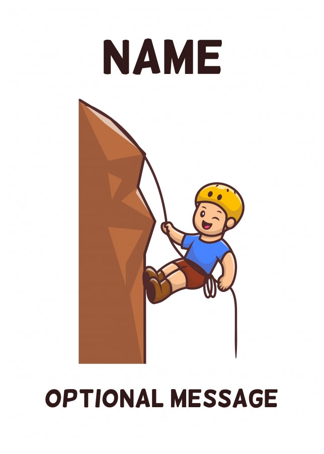 Rock Climbing Greetings Card