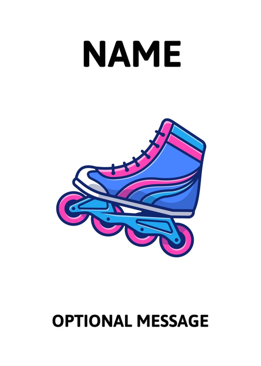 Roller Skates Greetings Card
