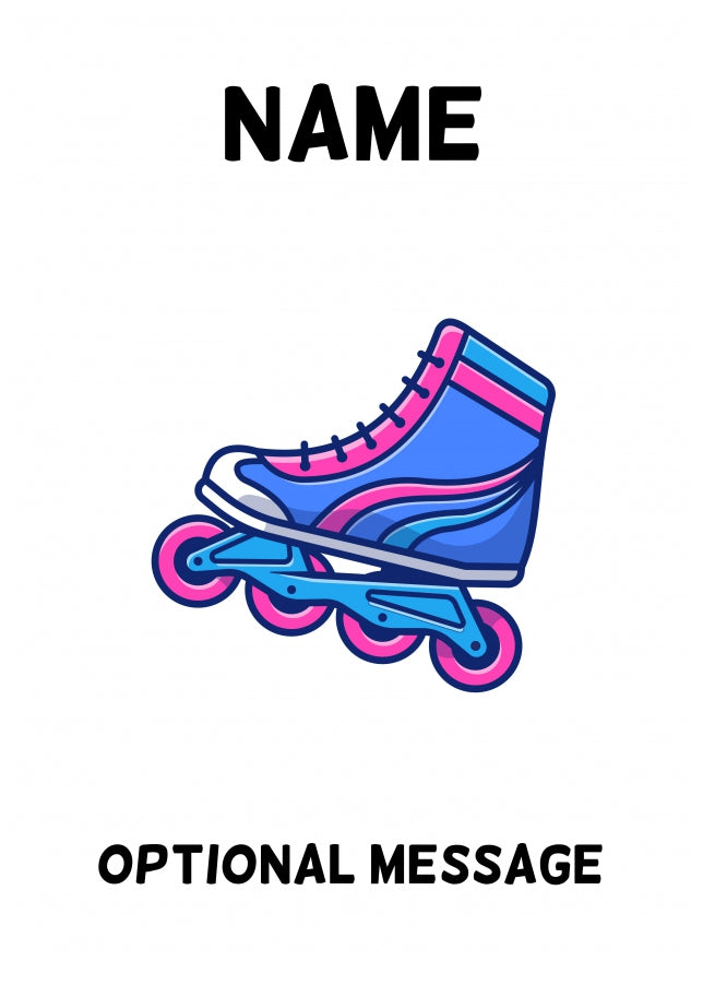 Roller Skates Greetings Card