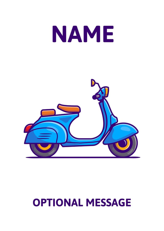 Scooter Moped Greetings Card