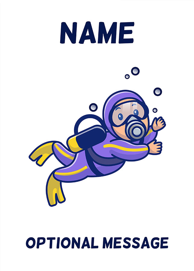 Scuba Diving Greetings Card