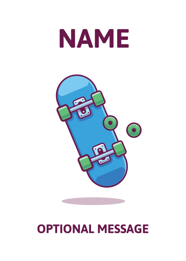 Skateboard Greetings Card