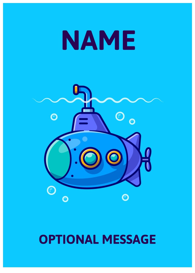 Submarine Greetings Card