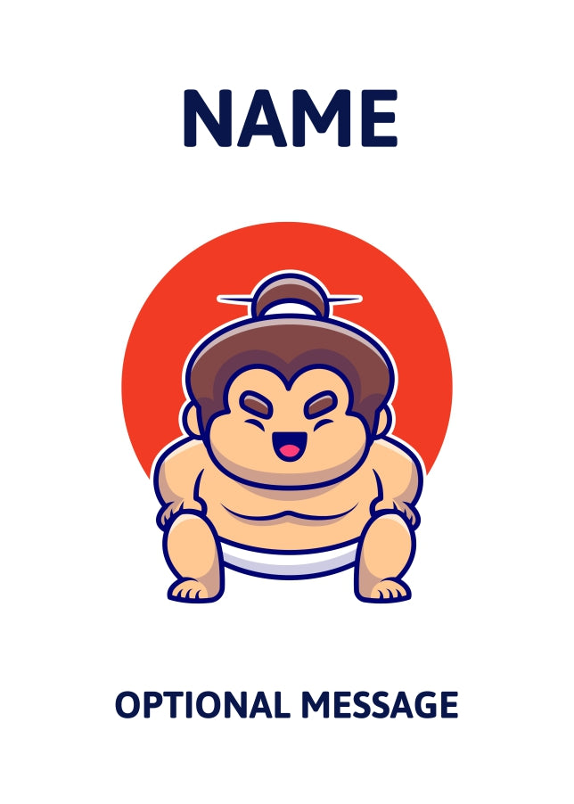 Sumo Wrestler Greetings Card