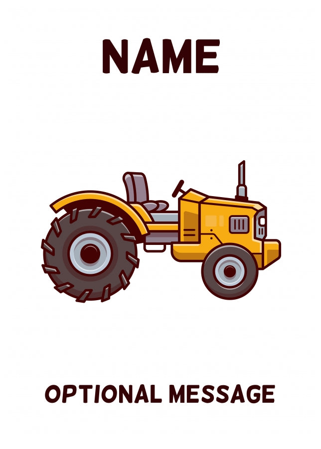 Tractor Greetings Card