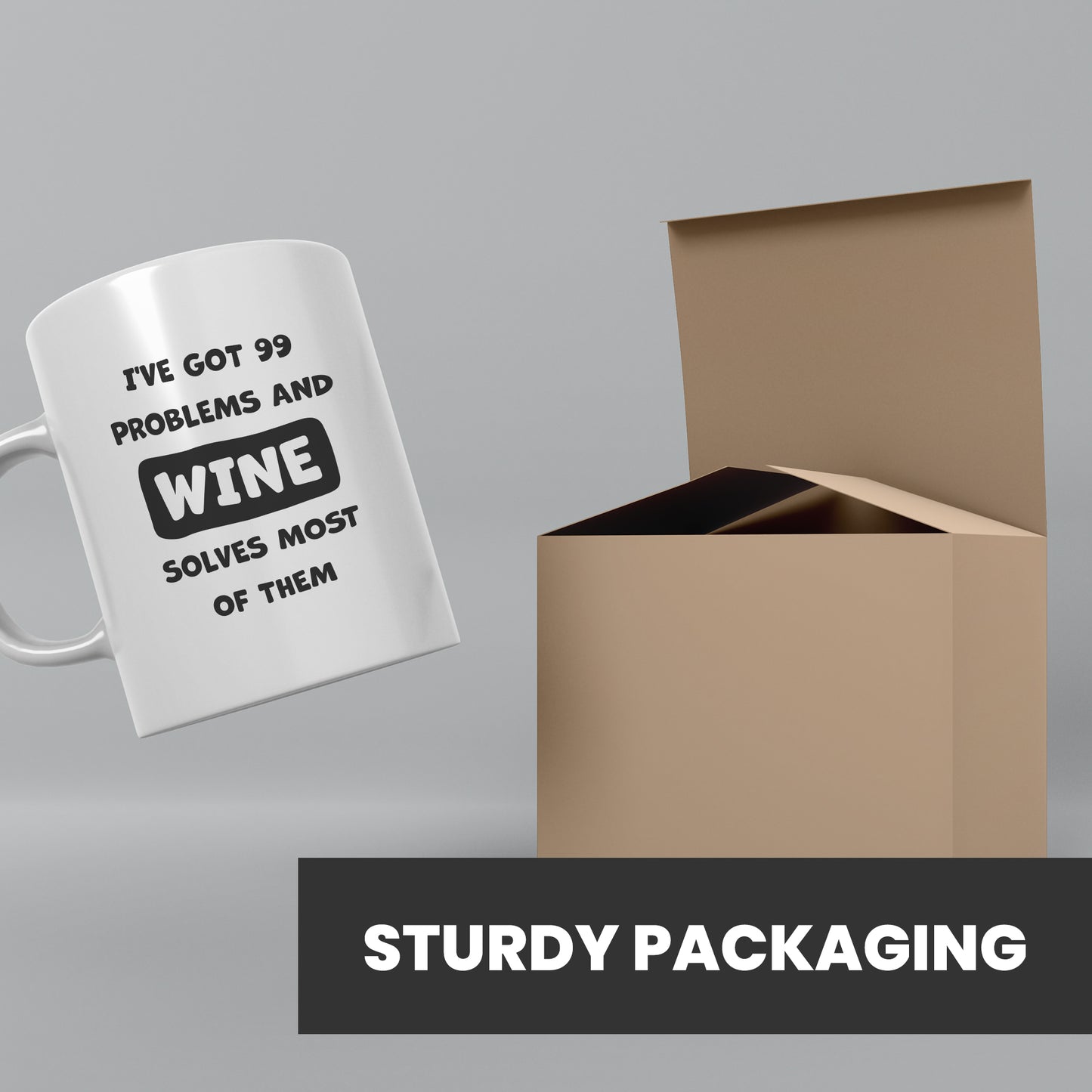 Funny mugs for women dispatched in sturdy packaging