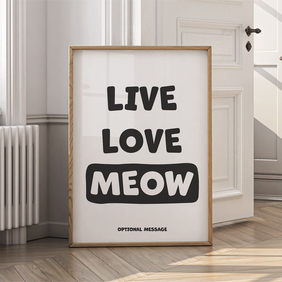 Personalised Cat Lover Present - Live Love Meow
