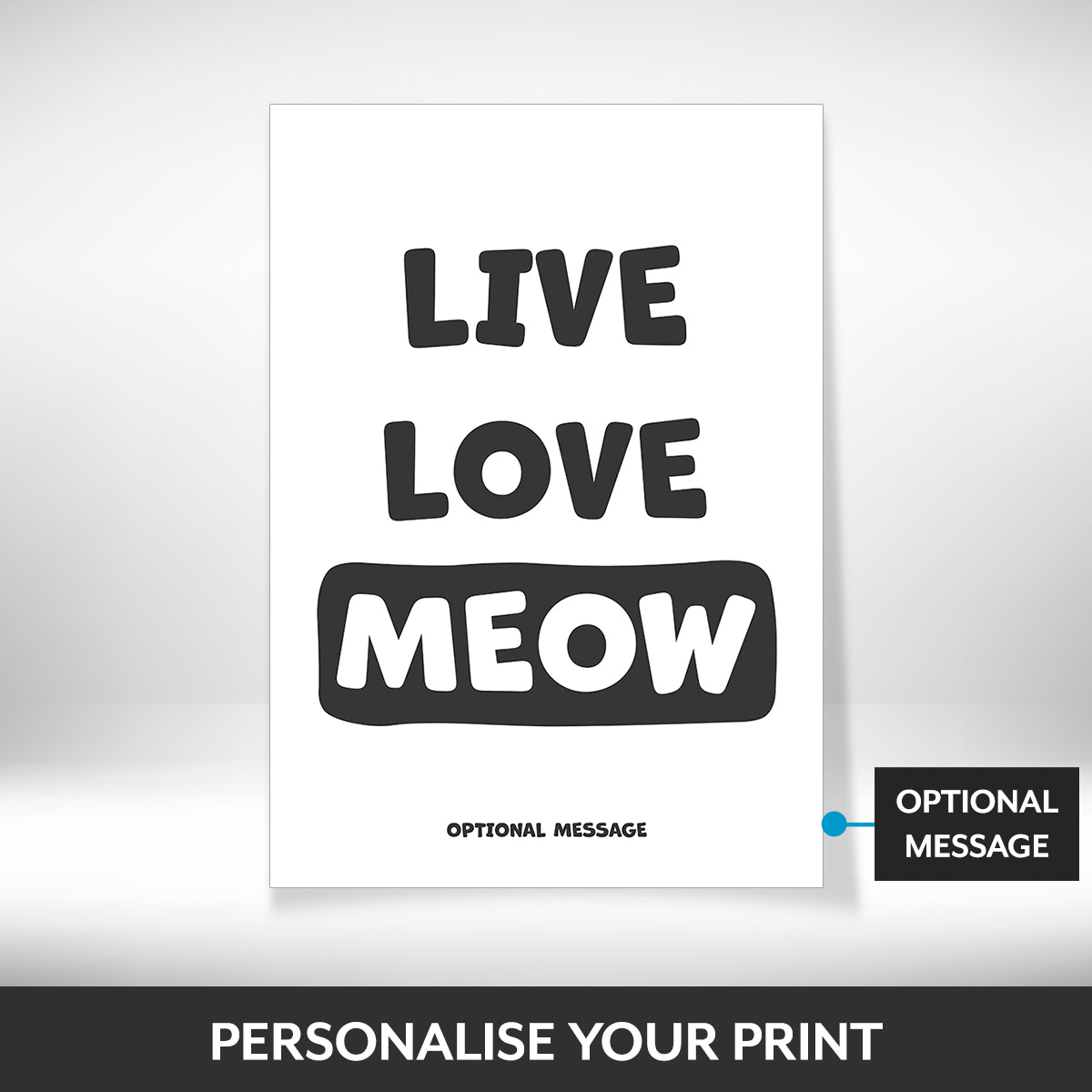 What can be personalised on this cat lover gift