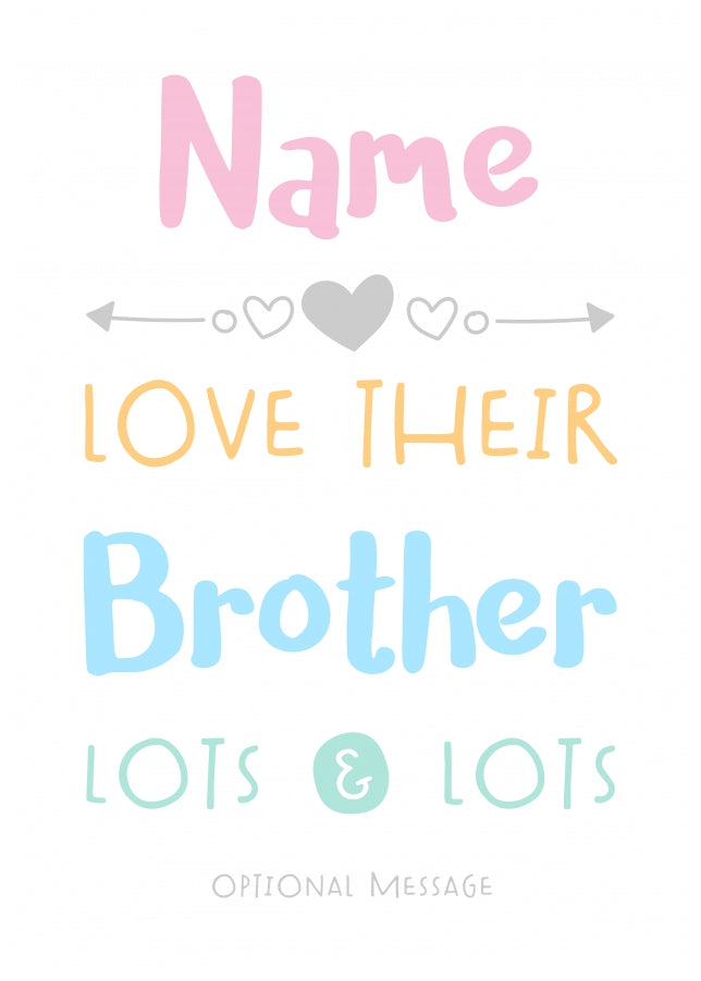 Personalised Brother Birthday Card - Love Lots & Lots