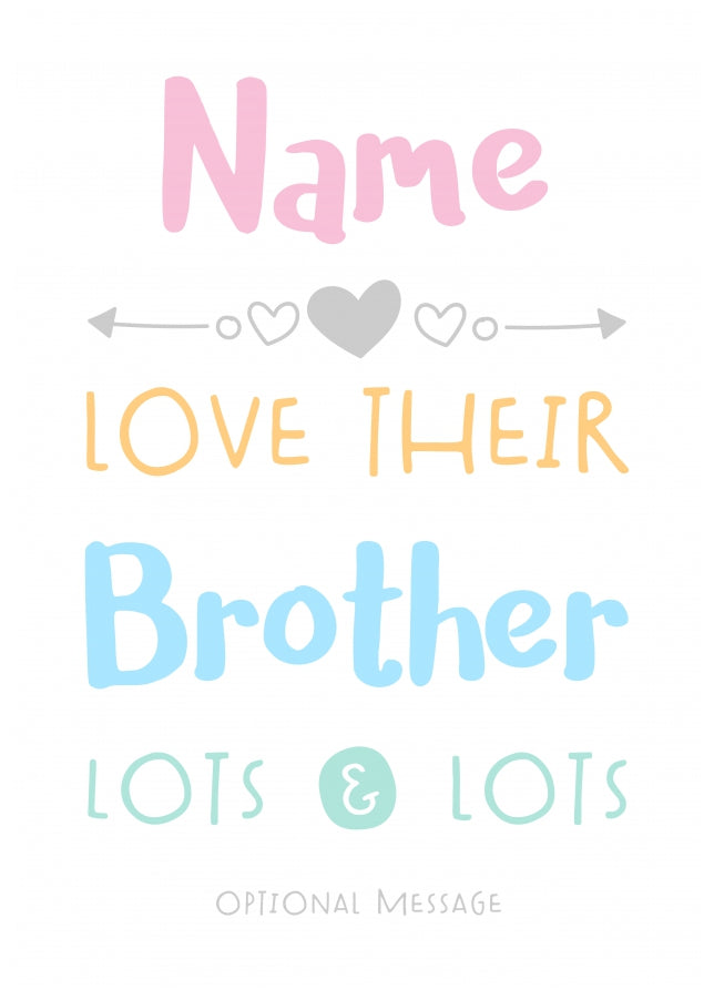 Personalised Brother Birthday Card - Love Lots & Lots