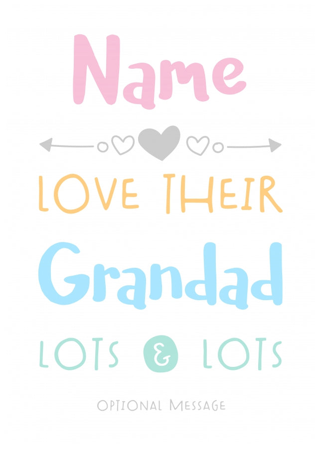 Personalised Grandad Birthday Card - Loves Lots & Lots