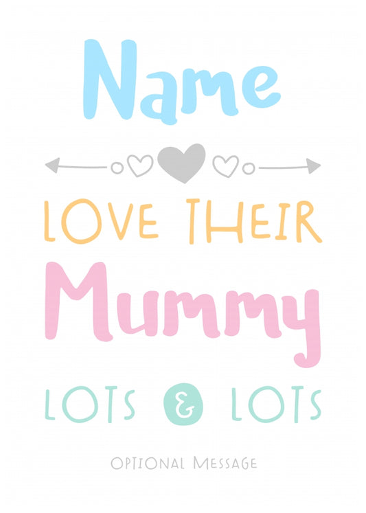 Personalised Mummy Birthday Card - Loves Lots & Lots