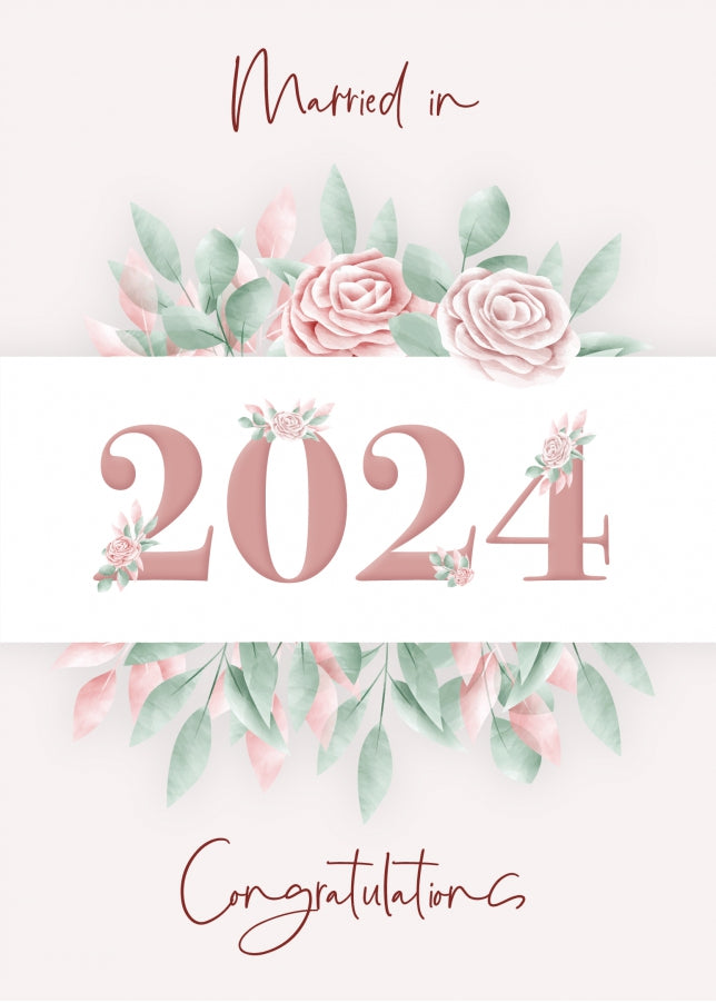 Special Wedding Cards for Bride and Groom - Married in 2024 Card