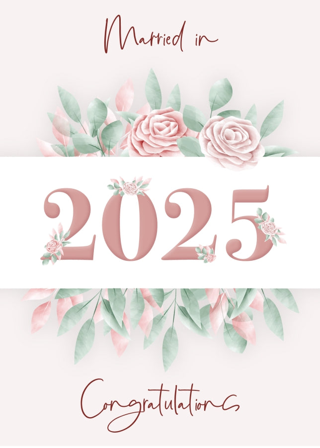 Special Wedding Cards for Bride and Groom - Married in 2025 Card
