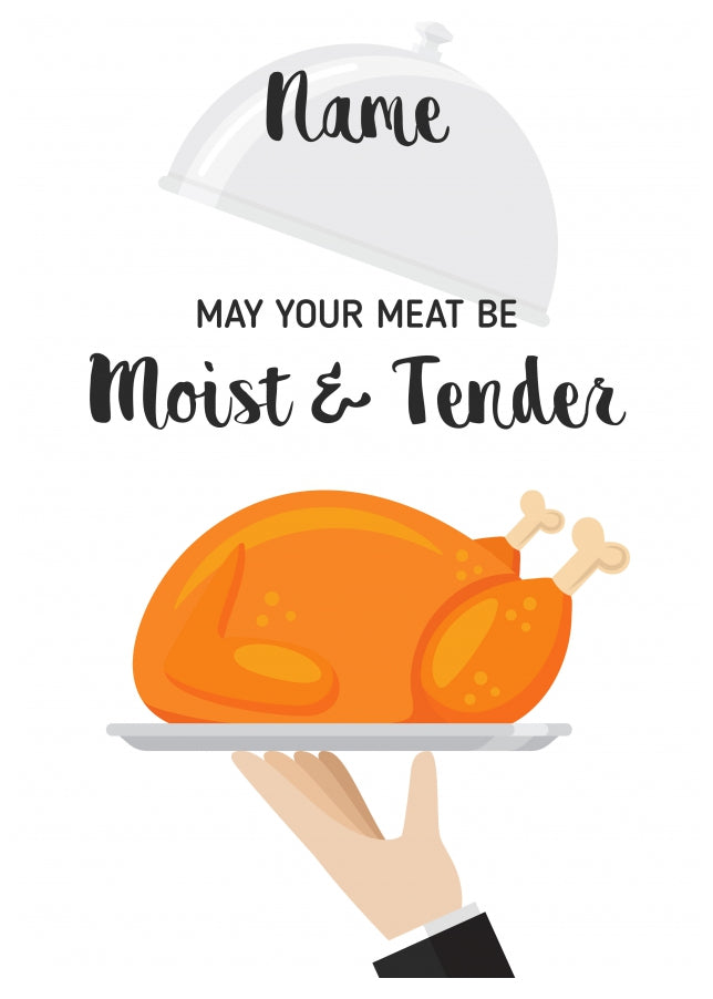 Cheeky Christmas Card for Her - Moist Meat - Xmas Cards for Friend Wife Girlfriend